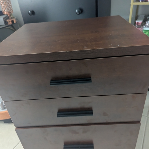 Brown Wooden Drawer Cabinet